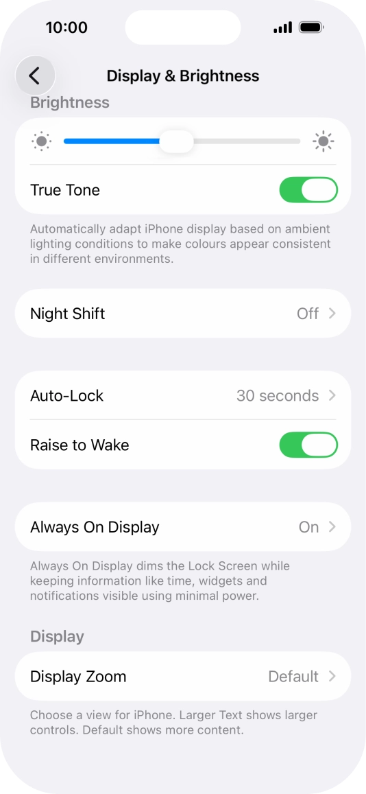 Press Always On Display.