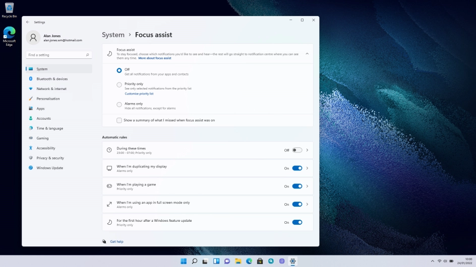Click Customise priority list.