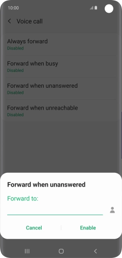 Key in +447953222222 and press Enable.