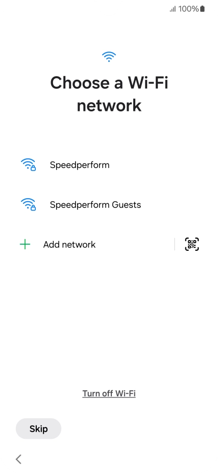 Press the required Wi-Fi network.