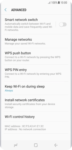 Press the indicator next to 