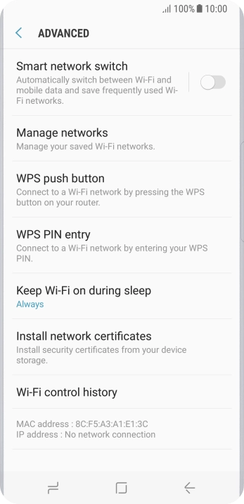 Press the indicator next to 