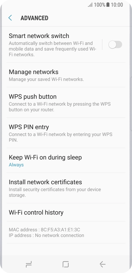 Press the indicator next to 