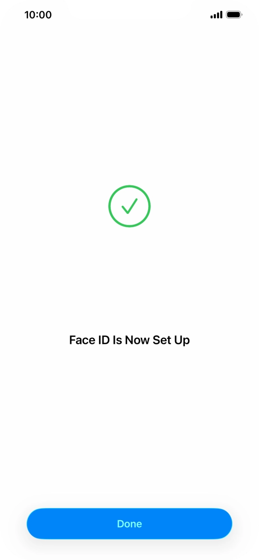 Press Done. If you haven't previously selected a phone lock code, key in a code of your own choice twice.