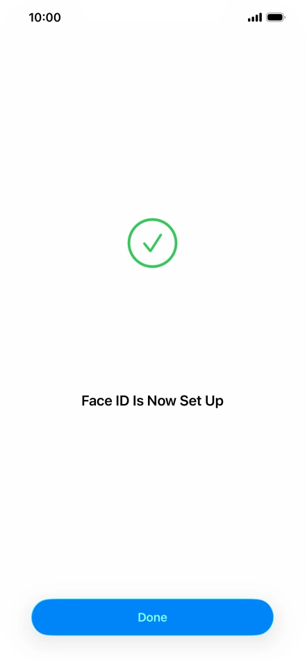 Press Done. If you haven't previously selected a phone lock code, key in a code of your own choice twice.
