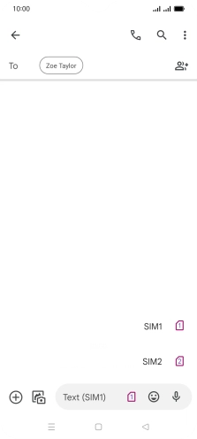 Press the required SIM.