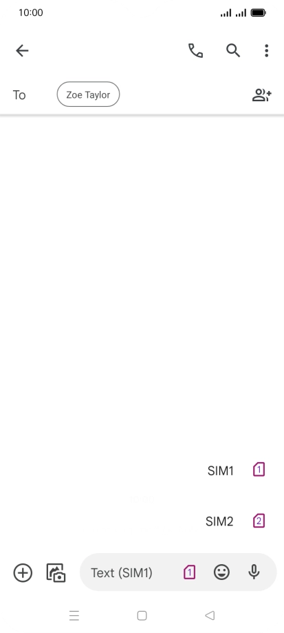 Press the required SIM.