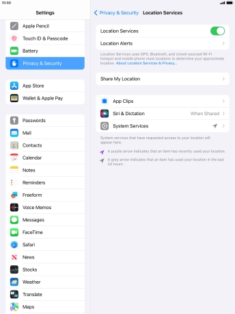 Press the required app.