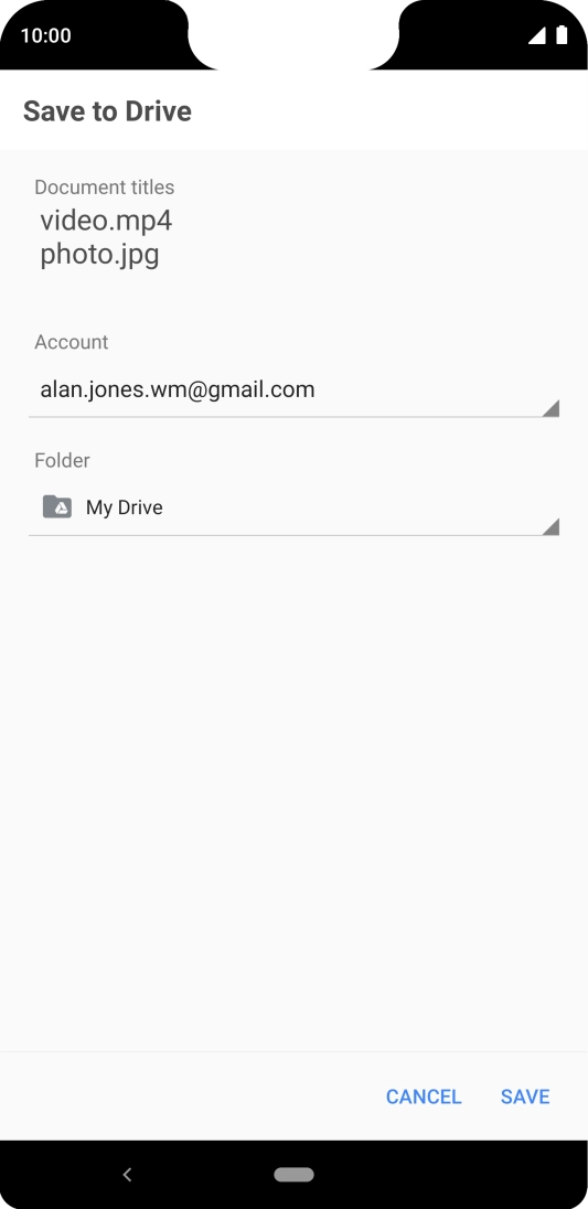 Press the field below 