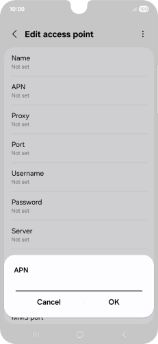 Key in everywhere and press OK.
