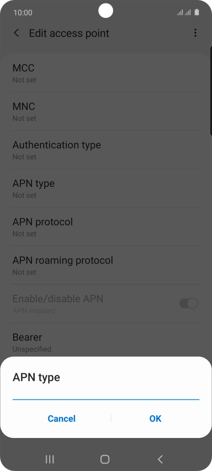 Key in mms and press OK.