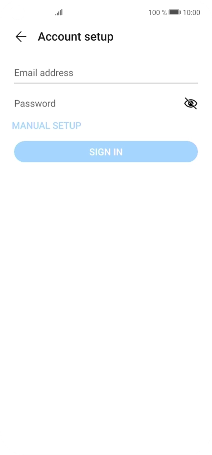 Press Email address and key in your email address.