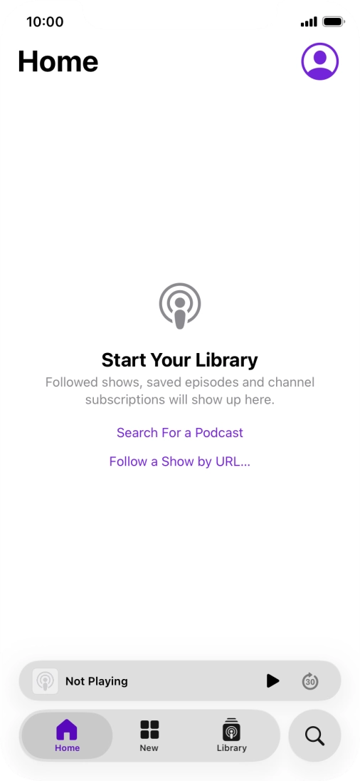 Slide your finger upwards starting from the bottom of the screen to return to the home screen.