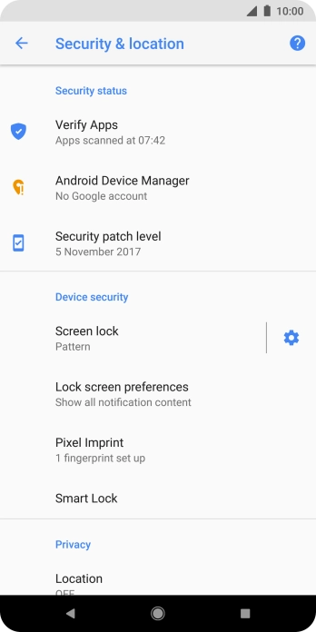 Press Screen lock and key in the current phone lock code.