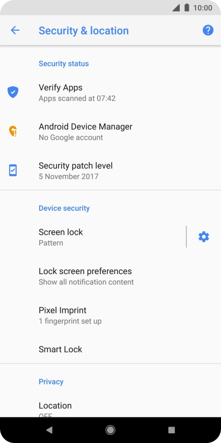 Press Screen lock and key in the current phone lock code.