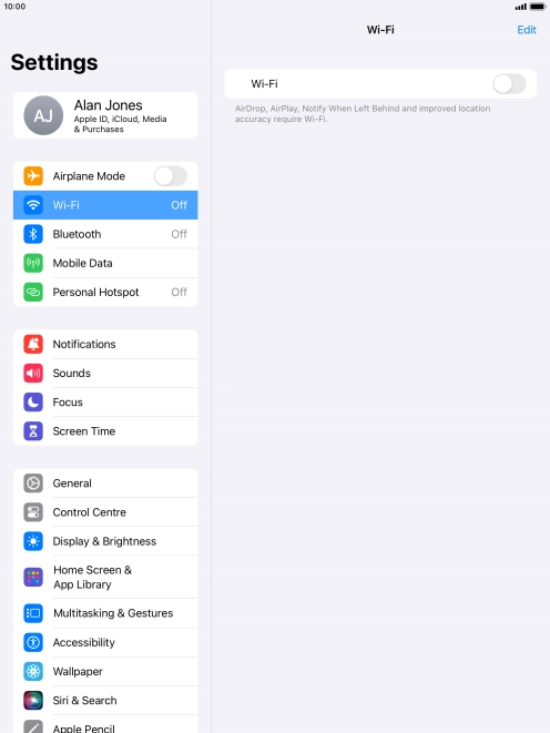 Press the indicator next to 