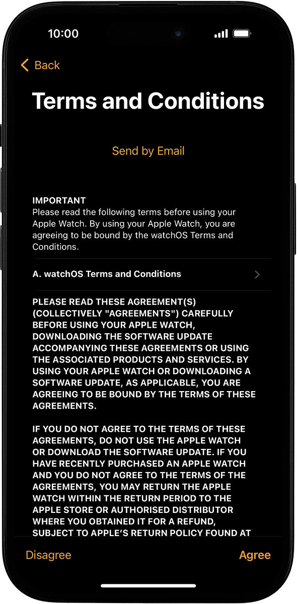 On your phone: Press Agree.