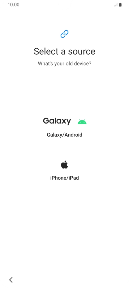 Press the required setting and follow the instructions on the screen to transfer the content from another phone.