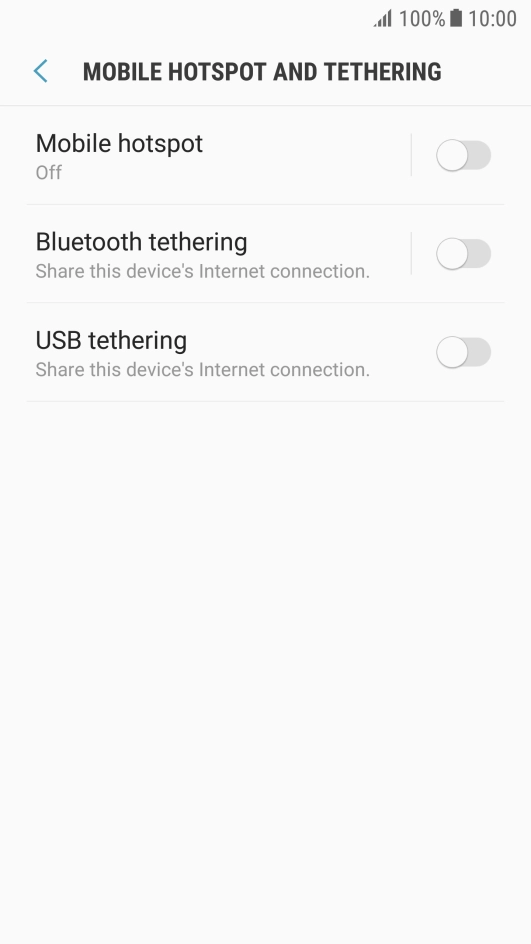 Press Mobile hotspot.