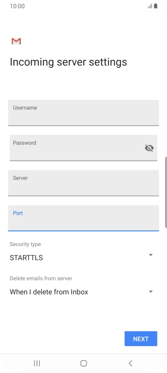 Press the drop down list below 