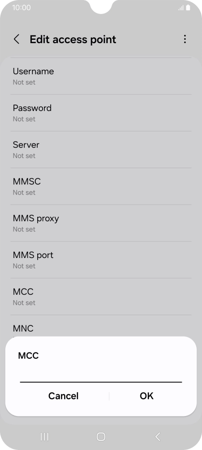 Key in 234 and press OK.