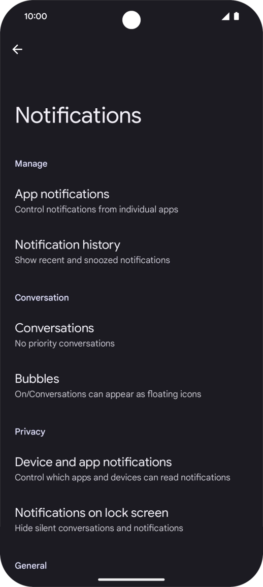 Press App notifications.