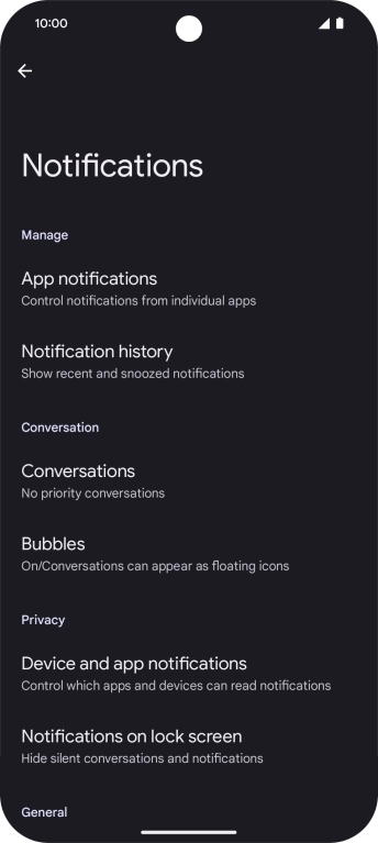 Press App notifications.