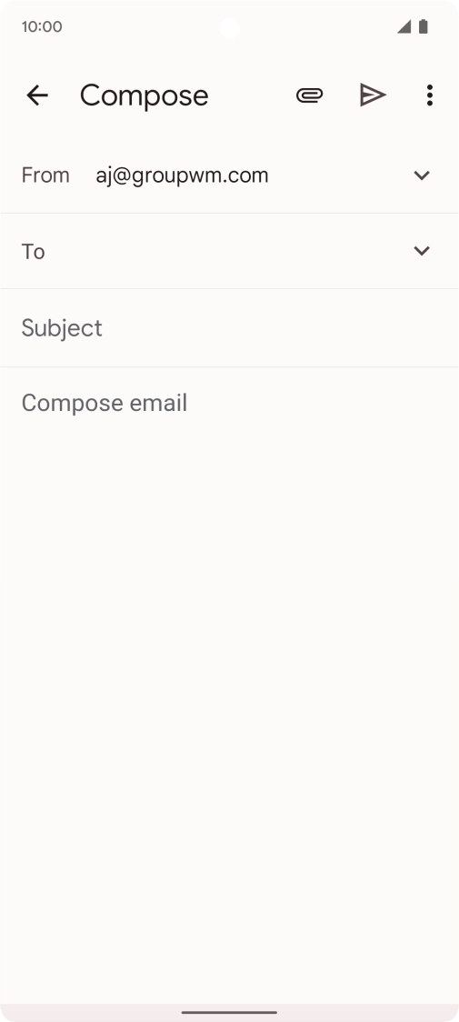 Press To and key in the first letters of the recipient's name.