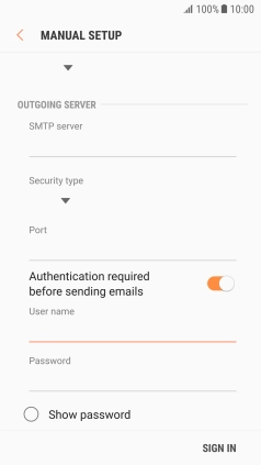 Press the field below 