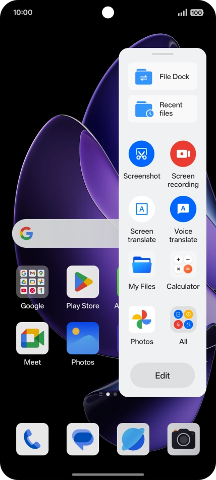 Press Voice translate.