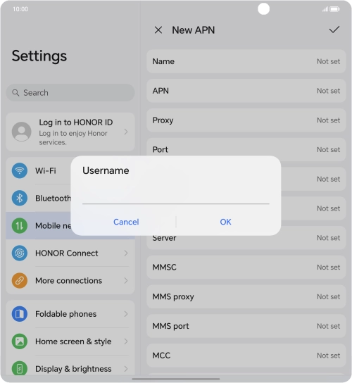 Key in eesecure and press OK.