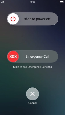 Press and drag the power off icon right.