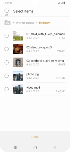 Press the required file.
