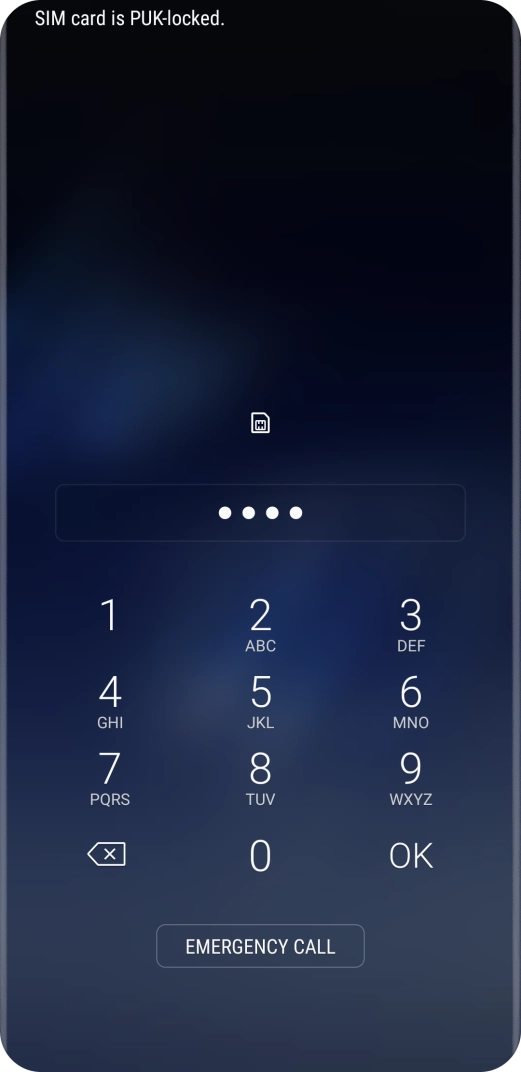 If you're asked to key in your PIN, do so and press OK. The default PIN is 1111.