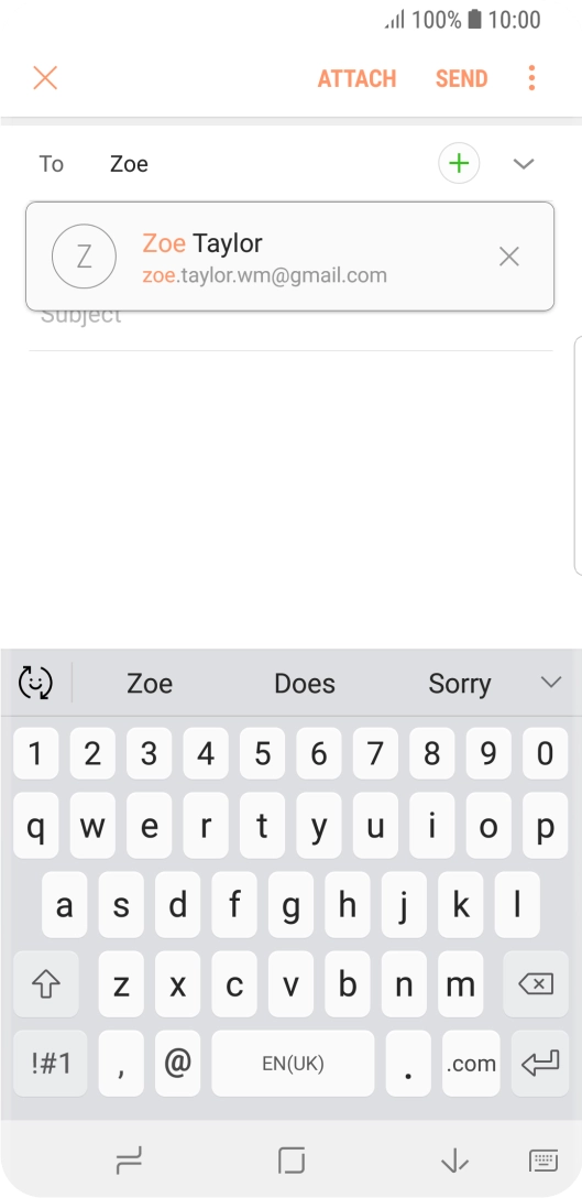 Press the required contact.