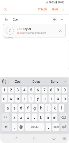 Press the required contact.