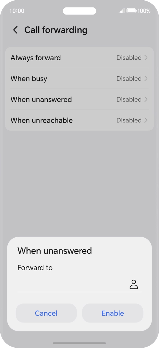 Key in +447953222222 and press Enable.