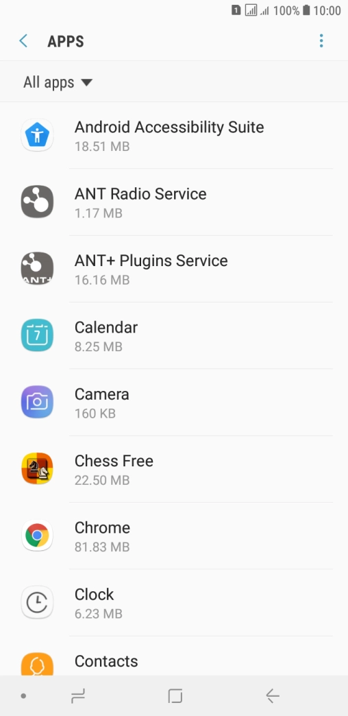 Press the required app.