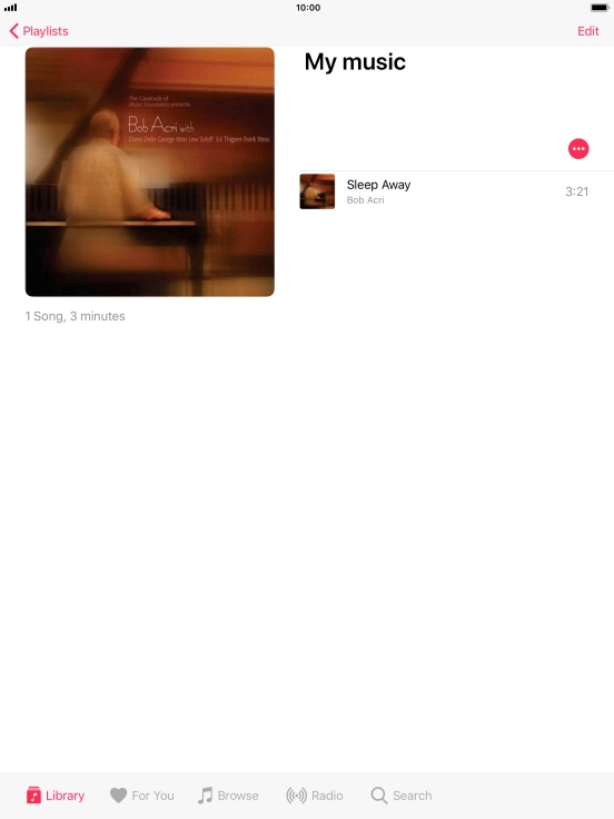 Go to the required category or playlist and press the required audio file.