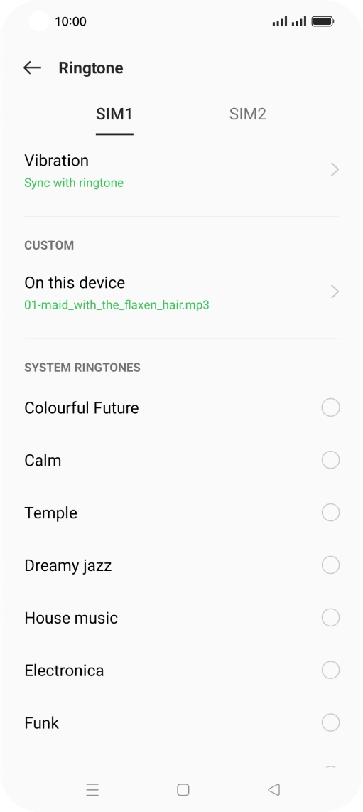Press the Home key to return to the home screen.