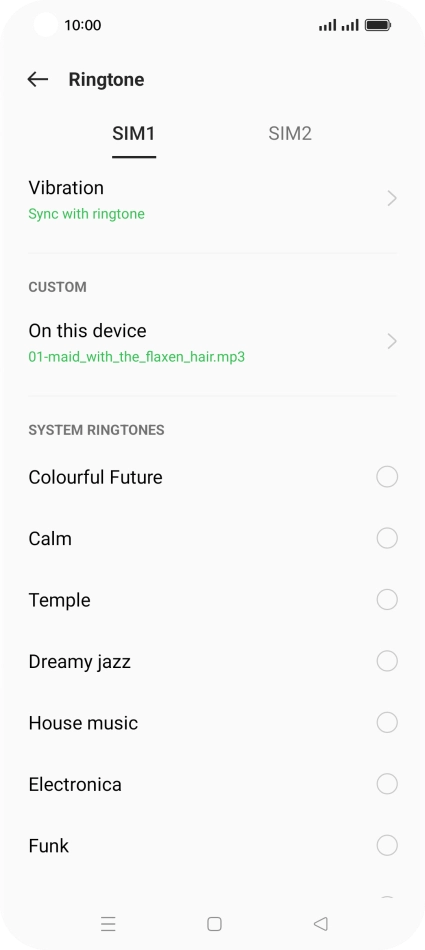 Press the Home key to return to the home screen.