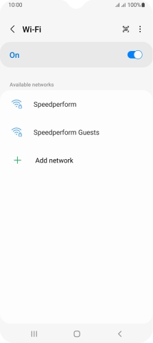 Press the menu icon.