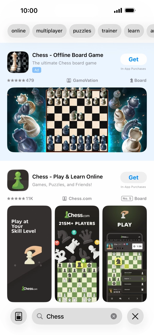 Press the required app.