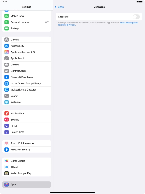 Press the indicator next to 