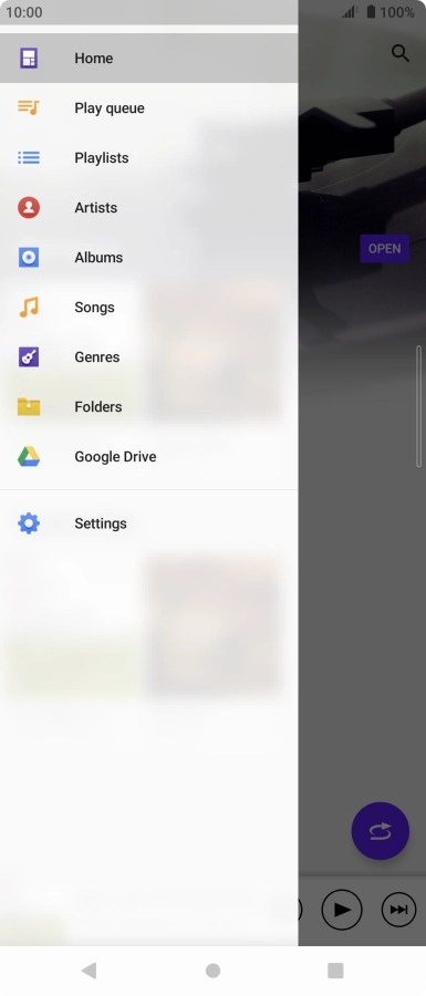Press the required category and go to the required audio file.