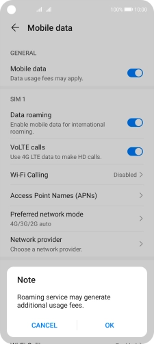 If you turn on the function, press OK.