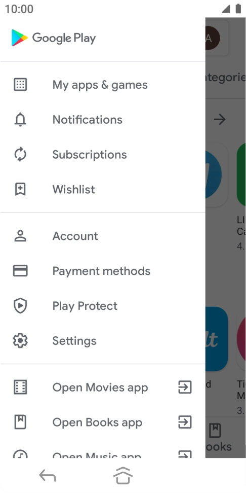 Press My apps & games.