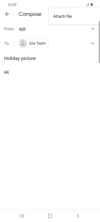 Press Attach file and go to the required folder.