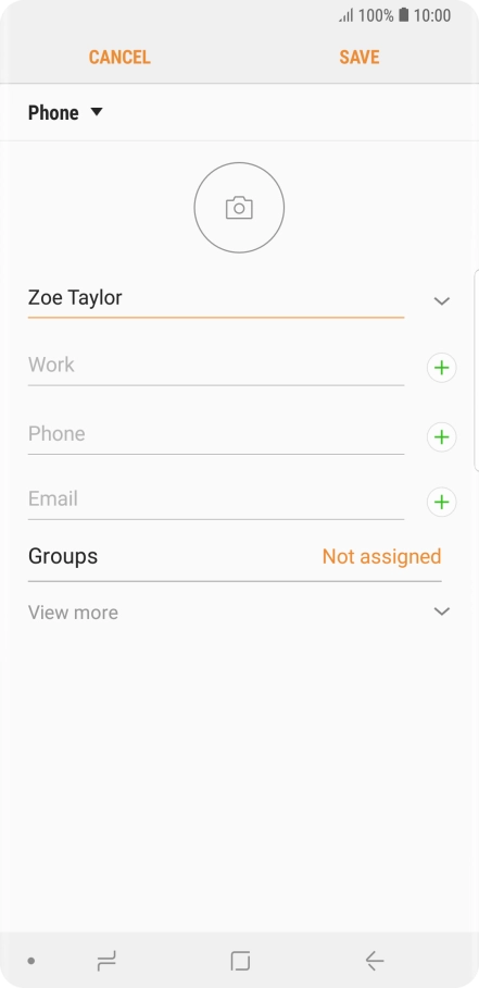 Press the field below 