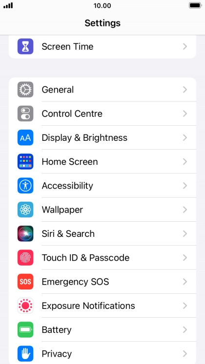 Press Touch ID & Passcode.